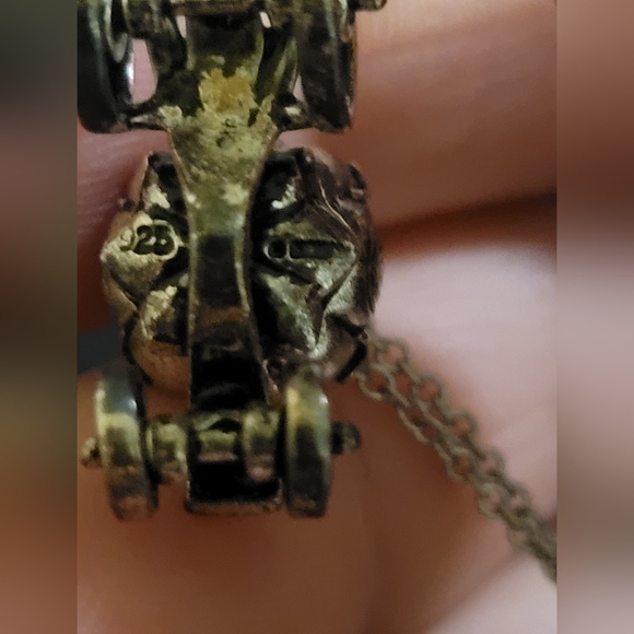 Sterling Silver Cinderella Pumpkin Carriage Charm with Chain - Picture 2 of 6